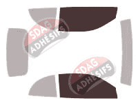Gabarit vitrage - kit vitres avant - Pontiac Sunfire (1) Convertible Cabriolet 2 portes (1998 - 2005)