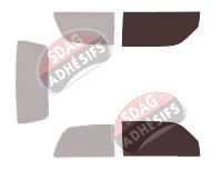 Gabarit vitrage - kit vitres avant - Daihatsu Cuore (5) 3 portes (1997 - 2003)