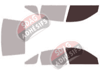 Gabarit vitrage - kit vitres avant - Ford Aspire 5 portes (1993 - 1996)