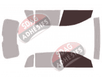Gabarit vitrage - kit vitres avant - Fiat Stilo (1) 5 portes (2001 - 2009)