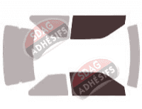 Gabarit vitrage - kit vitres avant - Ford Escort (2) Coupe 2 portes (1991 - 1996)