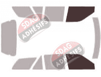 Gabarit vitrage - kit vitres avant - Ford Escort (2) Wagon Break 5 portes (1991 - 1996)