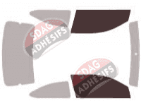 Gabarit vitrage - kit vitres avant - Ford Focus (2) Coupe 2 portes (2008 - 2011)
