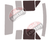 Gabarit vitrage - kit vitres avant - Ford F-Series (7) Extended Cab Pick-up 2 portes (1980 - 1989)