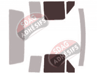 Gabarit vitrage - kit vitres avant - Ford F-Series (8) Extended Cab Pick-up 2 portes (1990 - 1996)