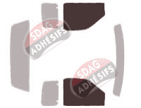 Gabarit vitrage - kit vitres avant - Ford F-Series (10) Extended Cab Pick-up 2 portes (1997 - 2003)