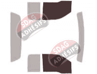 Gabarit vitrage - kit vitres avant - Ford F-Series (12) Extended Cab Pick-up 2 portes (2009 - 2015)