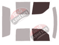 Gabarit vitrage - kit vitres avant - Ford F-Series (10) Super Cab Pick-up 4 portes (1997 - 2003)