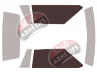 Gabarit vitrage - kit vitres avant - Ford Mustang (3) Cabriolet 2 portes (1990 - 1993)