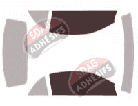 Gabarit vitrage - kit vitres avant - Ford Mustang (5) Cabriolet 2 portes (2005 - 2009)