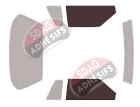 Gabarit vitrage - kit vitres avant - Ford Mustang (3) Coupe 2 portes (1979 - 1993)