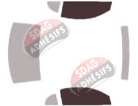 Gabarit vitrage - kit vitres avant - Ford Mustang (4) Coupe 2 portes (1994 - 1999)
