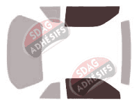 Gabarit vitrage - kit vitres avant - Ford Thunderbird (9) Coupé 2 portes (1983 - 1988)
