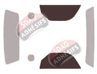 Gabarit vitrage - kit vitres avant - Ford Thunderbird (11) Cabriolet 2 portes (2002 - 2006)