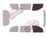 Gabarit vitrage - kit vitres avant - Ford Windstar 4 portes (1995 - 1998)