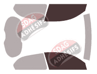 Gabarit vitrage - kit vitres avant - Alfa Romeo 147 (1) 3 portes (2005 - 2010)