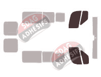 Gabarit vitrage - kit vitres avant - Fiat Ducato (2) L1 Court 5 portes (depuis 2006)