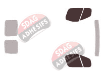 Gabarit vitrage - kit vitres avant - Nissan PrimaStar (1) Court/long Utilitaire 4 portes (2002 - 2015)