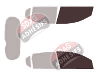 Gabarit vitrage - kit vitres avant - Holden Barina (5) 5 portes (2005 - 2012)