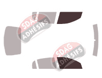 Gabarit vitrage - kit vitres avant - Holden Astra (4) 5 portes (1998 - 2003)