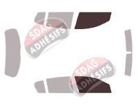 Gabarit vitrage - kit vitres avant - Holden Astra (5) 5 portes (2004 - 2009)