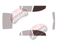 Gabarit vitrage - kit vitres avant - Holden Vectra (2) Berline 4 portes (2003 - 2006)