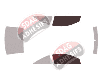 Gabarit vitrage - kit vitres avant - Holden Astra (4) Coupé 3 portes (1998 - 2003)