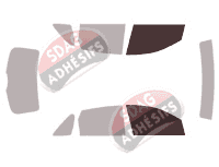 Gabarit vitrage - kit vitres avant - Ford Focus (1) 5 portes (1998 - 2004)