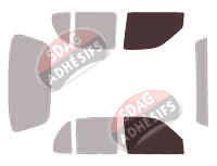 Gabarit vitrage - kit vitres avant - Nissan Micra (2) 5 portes (1992 - 2003)