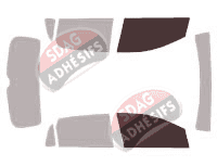 Gabarit vitrage - kit vitres avant - Volkswagen Polo (5) 5 portes (2009 - 2017) Gabarit vitrage - kit vitres avant - Volkswagen Polo (5) 5 portes (2009 - 2017)