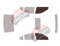 Gabarit vitrage - kit vitres avant - Kia Lotze Berline 4 portes (2005 - 2009)