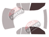 Gabarit vitrage - kit vitres avant - Nissan Primera (1) Berline 4 portes (1990 - 1996)