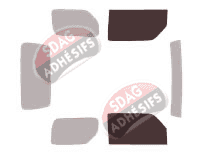 Gabarit vitrage - kit vitres avant - Santana Jimny 3 portes (2001 - 2011) Gabarit vitrage - kit vitres avant - Santana Jimny 3 portes (2001 - 2011)