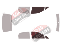 Gabarit vitrage - kit vitres avant - Suzuki Liana Berline 4 portes (2001 - 2007)