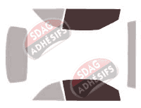 Gabarit vitrage - kit vitres avant - Audi A5 (1) Cabriolet 2 portes (2009 - 2017)