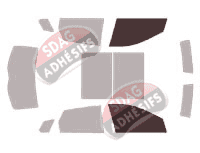 Gabarit vitrage - kit vitres avant - Cadillac SRX 5 portes (2009 - 2016)