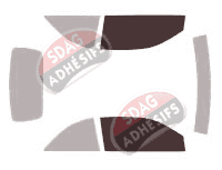 Gabarit vitrage - kit vitres avant - Mercedes-Benz CLK (1) Cabriolet 2 portes (1997 - 2003)