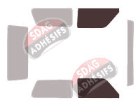 Gabarit vitrage - kit vitres avant - Lada Niva 3 portes (depuis 1992)