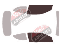 Gabarit vitrage - kit vitres avant - Hyundai i20 (1) 3 portes (2009 - 2015)