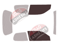 Gabarit vitrage - kit vitres avant - Honda Logo 3 portes (1996 - 2004)