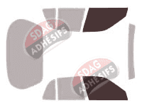 Gabarit vitrage - kit vitres avant - Nissan Sunny (8) 5 portes (1993 - 1998)
