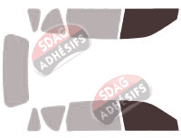 Gabarit vitrage - kit vitres avant - Kia Carens (1) 5 portes (1996 - 2002) Gabarit vitrage - kit vitres avant - Kia Carens (1) 5 portes (1996 - 2002)