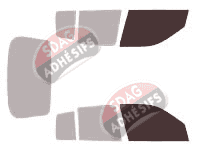 Gabarit vitrage - kit vitres avant - Renault Thalia Berline 4 portes (1999 - 2008)