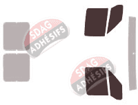 Gabarit vitrage - kit vitres avant - Citroën Jumper (1) Utilitaire 4 portes (1994 - 2006)