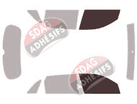Gabarit vitrage - kit vitres avant - Kia Sorento (2) 5 portes (2010 - 2015)