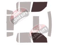 Gabarit vitrage - kit vitres avant - Ford Explorer (3) Sport Trac Pick-up 4 portes (2000 - 2006)