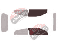 Gabarit vitrage - kit vitres avant - Honda Civic (7) Type-R 3 portes (2001 - 2007) Gabarit vitrage - kit vitres avant - Honda Civic (7) Type-R 3 portes (2001 - 2007)