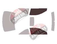 Gabarit vitrage - kit vitres avant - Honda Accord (6) Coupé 2 portes (1998 - 2003) Gabarit vitrage - kit vitres avant - Honda Accord (6) Coupé 2 portes (1998 - 2003)