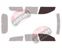 Gabarit vitrage - kit vitres avant - Honda Accord (7) Break 5 portes (2003 - 2008)