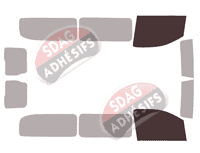 Gabarit vitrage - kit vitres avant - Opel Vivaro (C) Long 5/6 portes (depuis 2019) Gabarit vitrage - kit vitres avant - Opel Vivaro (C) Long 5/6 portes (depuis 2019)